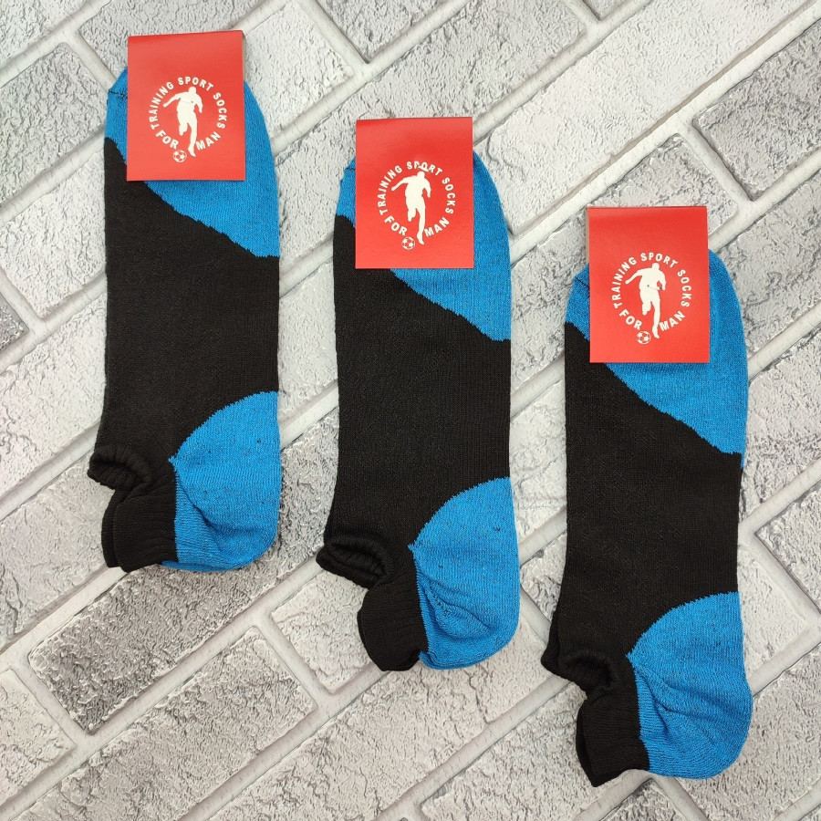 Шкарпетки чоловічі короткі літо сітка р.27-31 чорні з бірюзовими вставками ЖИТОМИР 30030496, фото 1