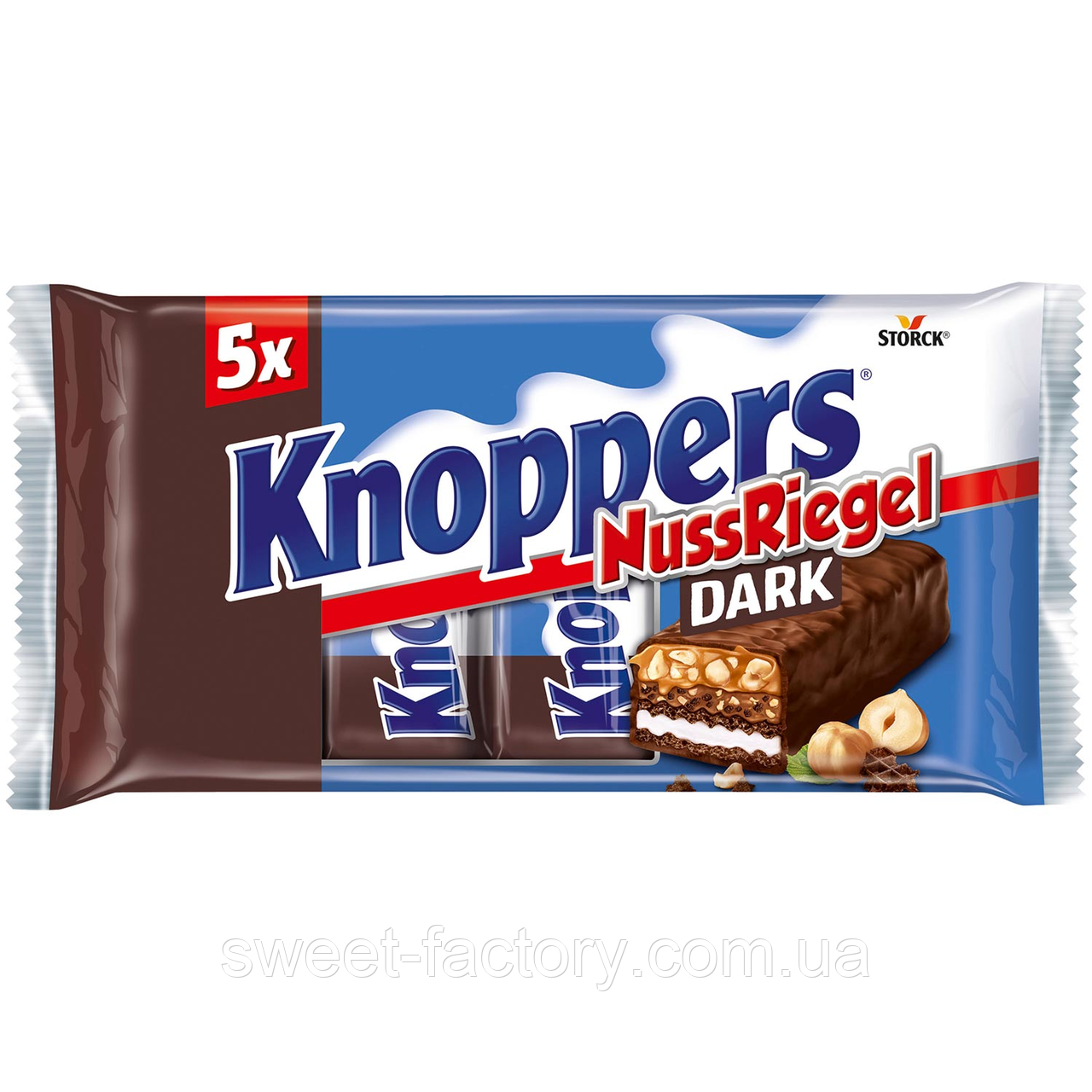 Батончики Knoppers Nuss Riegel Dark 200g