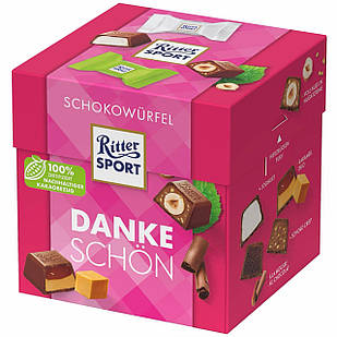 Набір шоколадних цукерок Ritter Sport Schokowurfel Dankeschon, 176 г.