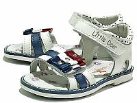 Ортопедичні босоніжки сандалі літнє взуття для дівчинки 103 білі B&G р.21,23