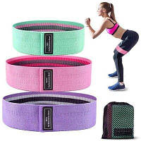 Тканевые фитнес резинки Luting Hip Resistance Bands комплект 3 шт