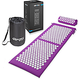 Килимок акупунктурний з валиком Gymtek фіолетовий, фото 2