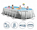 Каркасний басейн Intex 26796 - 7, 503 x 274 x 122 см (сходи, тент, підстилка, фільтр насос), фото 3