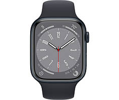 Смарт-годинник Apple Watch Series 8 GPS 41 mm Midnight Aluminium Case в Midnight Sport Band (MNP53UL)