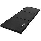 Мат гімнастичний Gymtek твердий 5см з липучкою чорний, фото 2