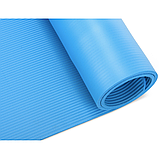 Килимок (мат) для йоги та фітнесу Gymtek NBR 1см голубий, фото 7