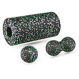 Набір масажерів Gymtek для йоги та фітнесу EPP чорно-зелений, фото 2