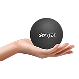 Масажний м'яч Gymtek 63 мм силіконовий чорний, фото 4