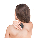 Масажний м'яч Gymtek 63 мм силіконовий чорний, фото 7