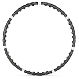 Хулахуп Gymtek з масажером 100см чорний, фото 2