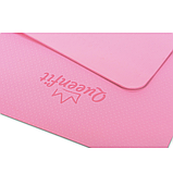 Килимок (мат) для фітнесу та йоги Queenfit Premium TPE 0,5см рожевий, фото 6