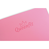 Килимок (мат) для фітнесу та йоги Queenfit Premium TPE 0,6см рожево-фіолетовий, фото 7
