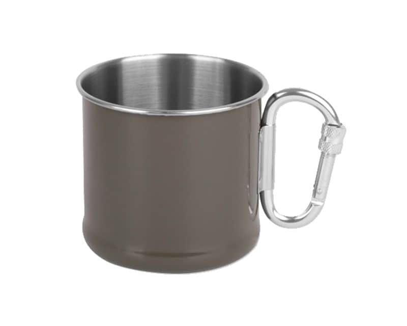 Термокружка стальна з карабіном Mil-Tec 500 ml (олива)