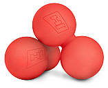 Силіконовий масажний подвійний м'яч 63 мм Hop-Sport HS-S063DMB червоний, фото 3