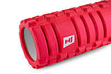 Роллер масажер (валик, ролик) Hop-Sport EVA 33см HS-A033YG червоний, фото 3