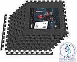 Мат-пазл Hop-Sport EVA 1см HS-A010PM - 6 частин чорний, фото 2