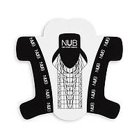 NUB Nail Enhancement Forms — універсальні нижні форми для нарощування (прозорі), 300 шт.