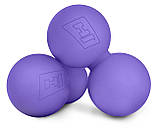 Силіконовий масажний подвійний м'яч 63 мм Hop-Sport HS-S063DMB фіолетовий, фото 3