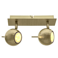 Світильник настінно-стельовий спот із поворотним механізмом на дві лампи GU10 бронзовий Brille HTL-195/2 AB