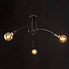 Стельова люстра лофт без плафонів на три лампи Е27 корпус чорного кольору Brille BR-01 604S/3 E27 BK, фото 3
