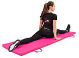 Мат гімнастичний Hop-Sport HS-064FM 4см м'який рожевий, фото 7