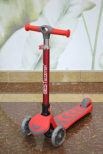 Самокат триколісний Best Scooter Maxi Максі складний, Червоний
