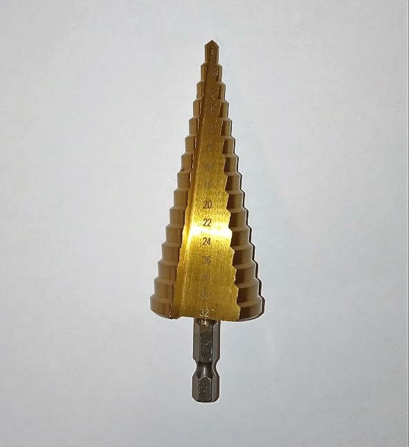 Свердло ступінчасте від 4 до 32 мм (шестигранний хвостовик), фото 1