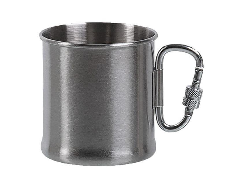 Термокружа стальна з карабіном Mil-Tec 250 ml (сірий)