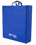 Мат гімнастичний Hop-Sport HS-065FM середньо-твердий з липучкою 5см синій, фото 3