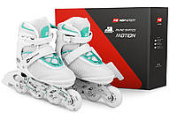 Роликовые коньки 3в1 Hop-Sport HS-903 Motion S (размер) Бело-мятные