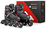 Роликові ковзани 3в1 Hop-Sport HS-903 Motion S (розмір) Чорно-рожеві, фото 2