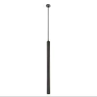 Светодиодный подвесной светильник трубка 5W с металлическим плафоном черного цвета Brille BL-577S NW BK+ACR