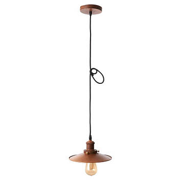 Світильник підвісний у стилі лофт на одну лампу з цоколем Е27 коричневого кольору Brille BL-404S/1 IRust