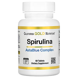 Spirulina AstaBlue Complex California Gold Nutrition 60 таблеток