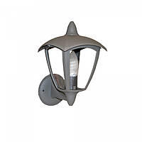 Настенный садово-парковый светильник на одну лампу Е27 серого цвета Brille GL-130P A GY