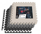 Мат-пазл Hop-Sport EVA 1см HS-A010PM - 9 частин чорний/білий/сірий, фото 2