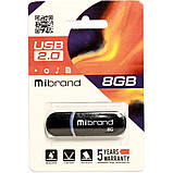 FLASH 8GB Mibrand Panther Black USB 2.0, фото 3