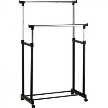 Стійка для одягу Double Pole Big телескопічна 160х80х37 см | Вішалка для одягу