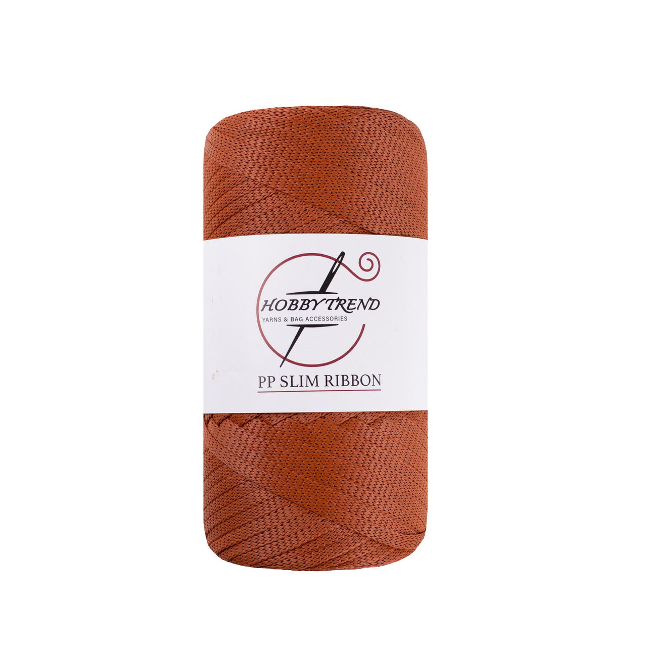Шнур трикотажний ПП Hobby Trend Slim Ribbon. Цегляний 250г, 140м, 5 мм