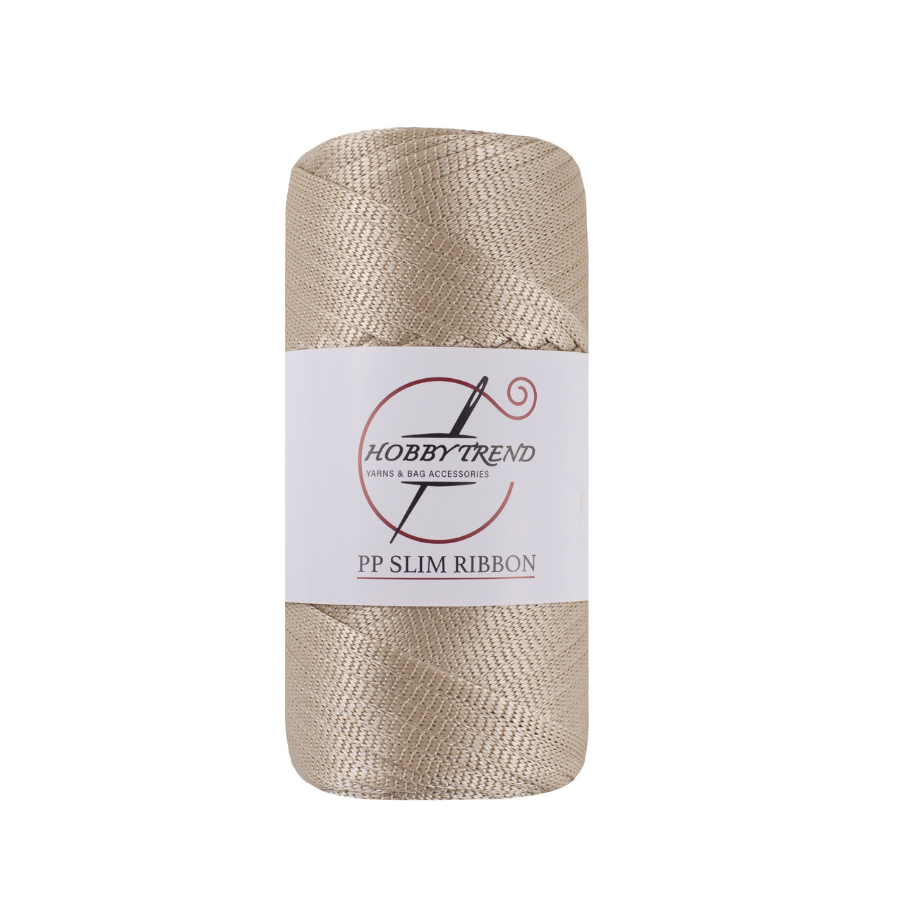 Шнур трикотажний ПП Hobby Trend Slim Ribbon. Світла перлина 250г, 140м, 5 мм