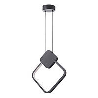 Подвесной LED светильник 12W в форме ромба черного цвета в стиле loft Brille BL-715S WW BK