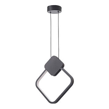 Підвісний LED світильник 12W у формі ромба чорного кольору у стилі loft Brille BL-715S WW BK
