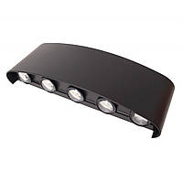 Настенный уличный светильник 10W Brille черный корпус пластик AL-264/101W NW LED IP65 BK