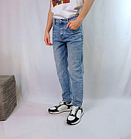 Мужские джинсы МОМ голубые джинсы укороченные широкие 29