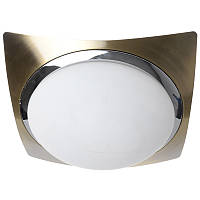 Светильник потолочный Brille W-158/2AB квадратный под две лампы E27 бронзовый IP20