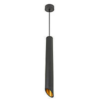 Подвесной светильник трубка под лампу GU10 в стиле минимализм черный Brille AL-701S/1 BK/G
