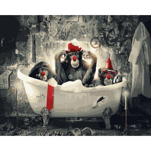 Картина за номерами "Кумедні шимпанзе" ★★★★ [tsi205312-TSI], фото 1