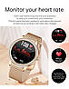 Смарт-годинник жіночий LIGE I70 Gold (розмова, тонометр, пульсоксиметр) 2 ремінці, фото 9