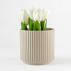 Горщик-кашпо для квітів BEIGE 130х135 мм