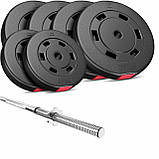 Набір Hop-Sport Premium 59 кг зі штангою, фото 2